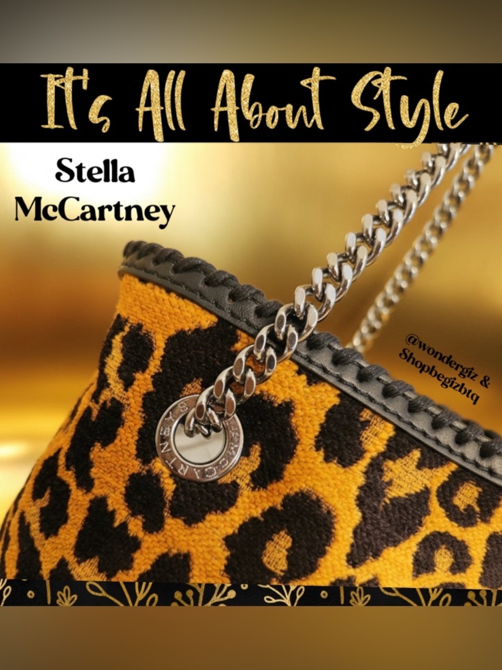 🔥🔥🔥 EUC Stella McCartney Leopard Jacquard Bucket Bag Reduced To Buy Now & Save - Picture 8 of 13